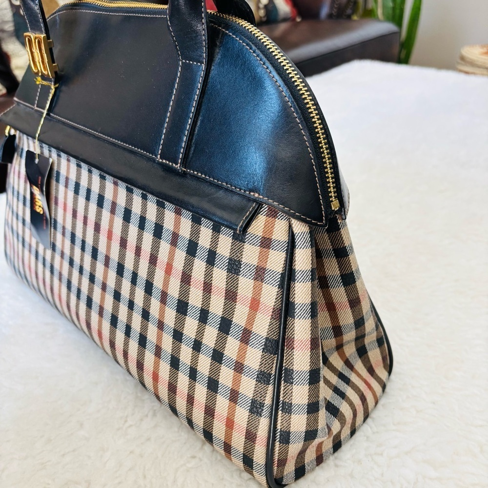 Daks Black and Multcolor Checkered Women's Bag 14” X 10” X 4” - Picture 7 of 16